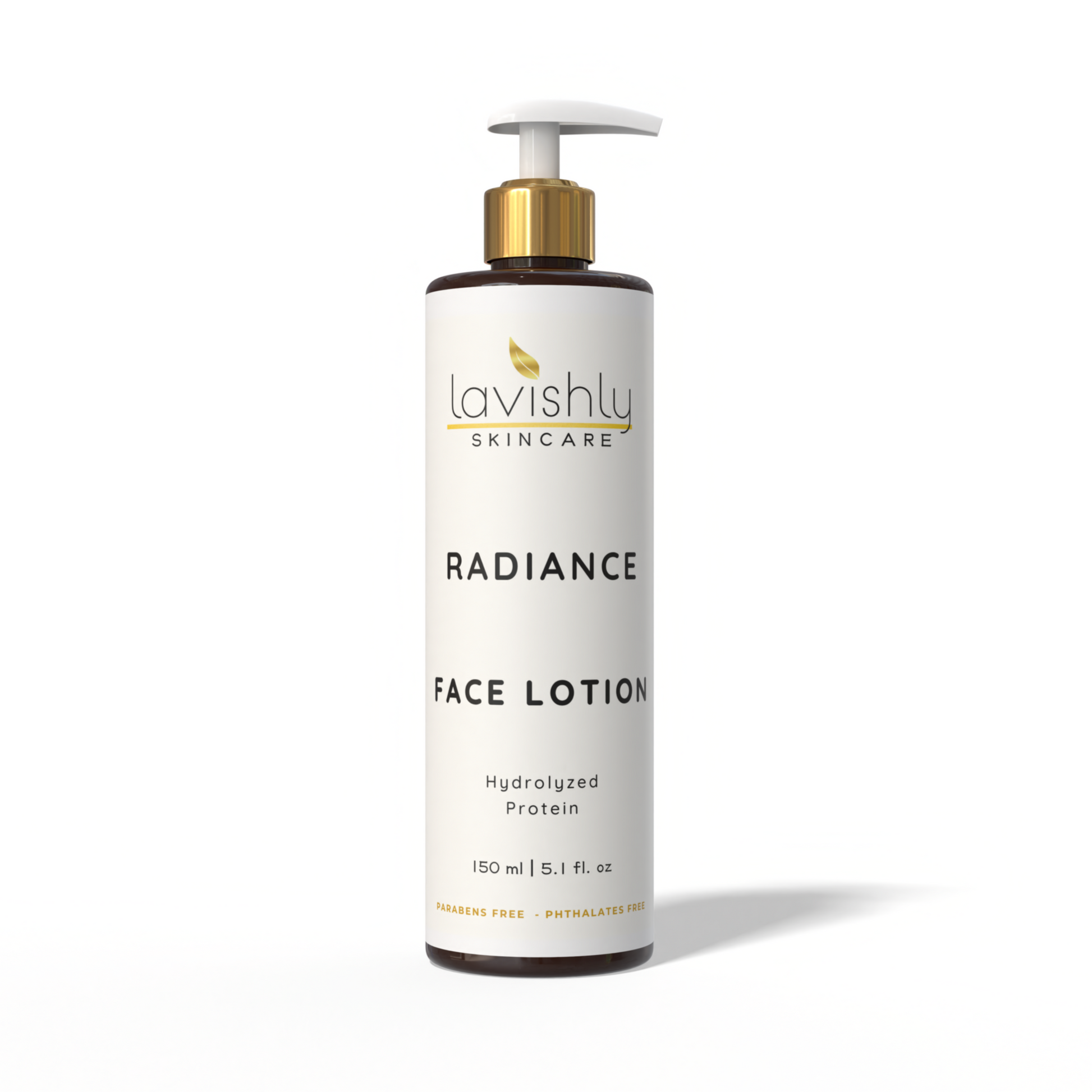 Lavishly Skincare Radiance Face Lotion bottle on a white background