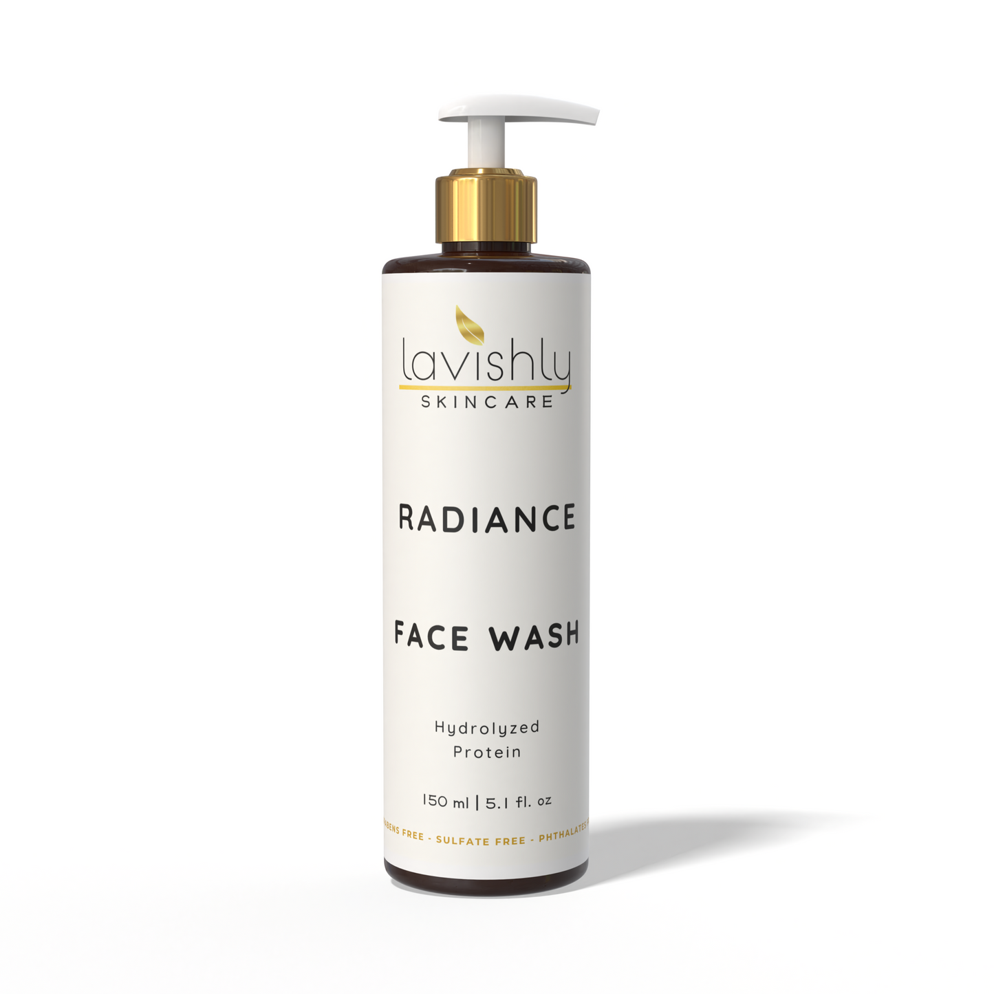 Lavishly Skincare Radiance Face Wash bottle on a white background