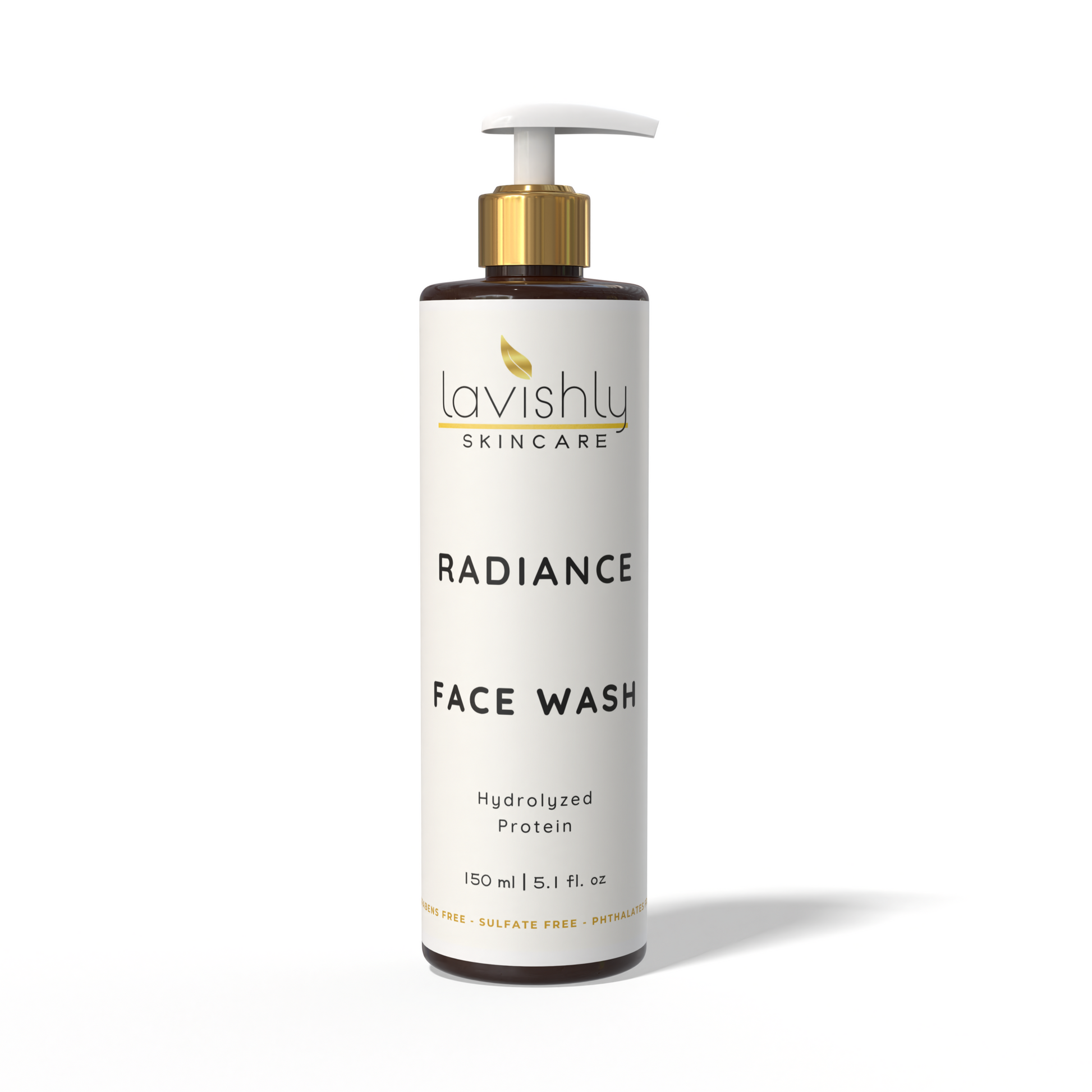 Lavishly Skincare Radiance Face Wash bottle on a white background