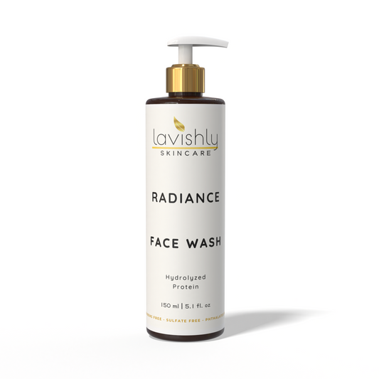 Lavishly Skincare Radiance Face Wash bottle on a white background